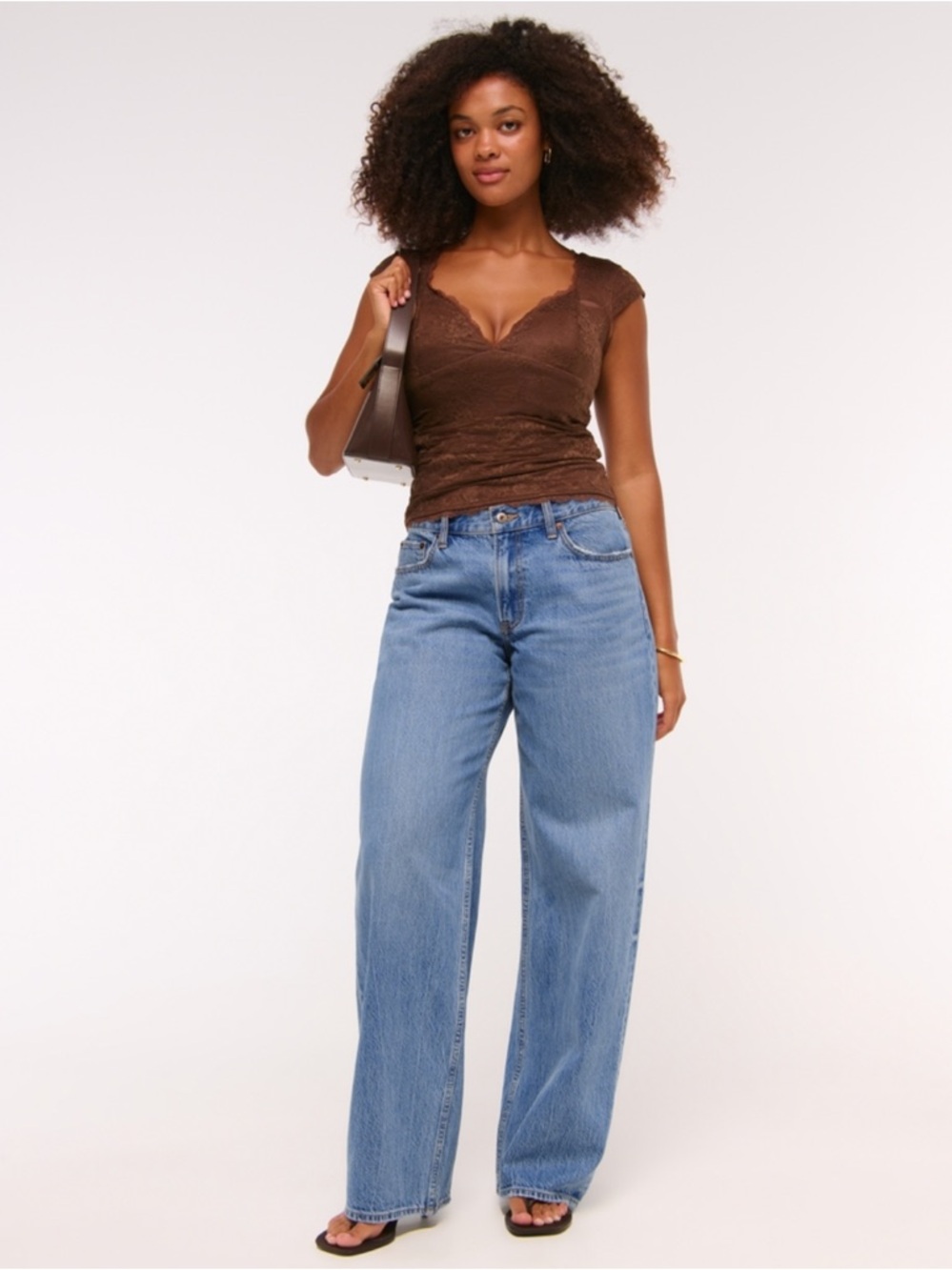 Abercrombie & Fitch Curve Love The Baggy Low Rise Light Wash Jeans | Sz 26